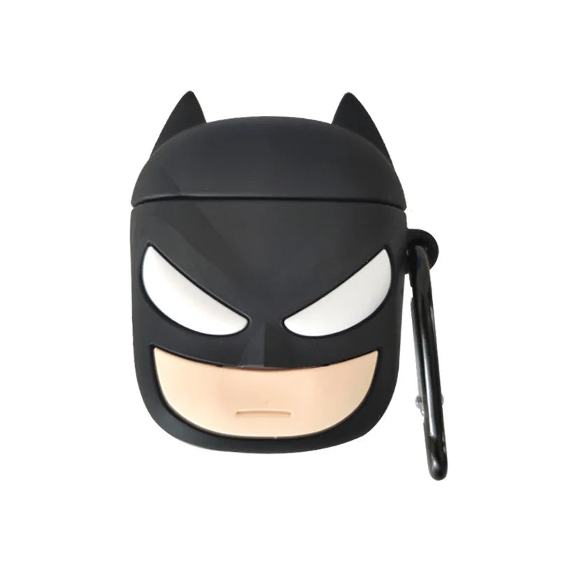 3D AirPods 3 case - black cartoon protector with ears.
