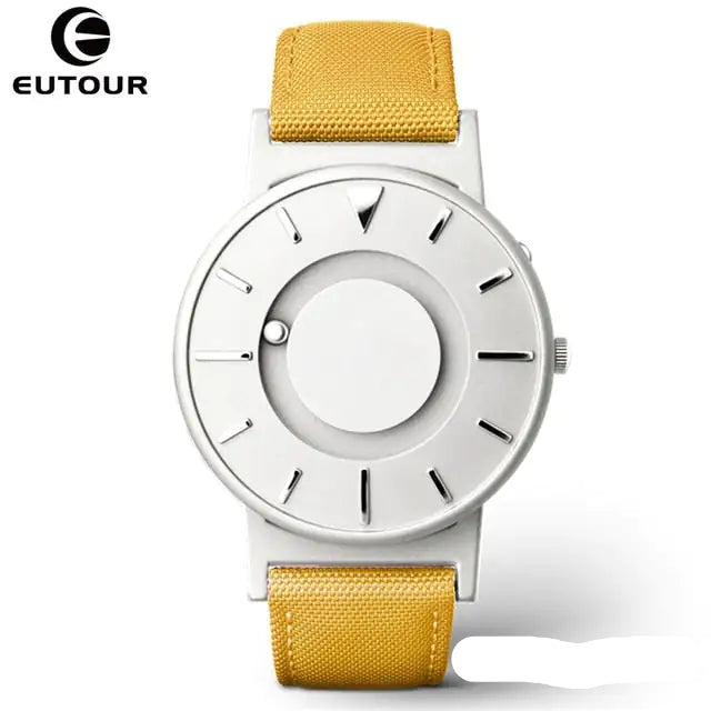 Eutour Magnetic Ball Watch, has modern design and durable stainless steel strap.