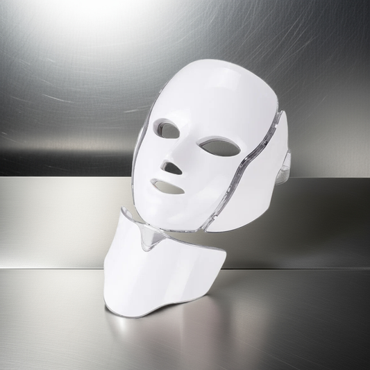 Professional LED Face and neck Mask for Anti-Aging and Acne Treatment – FDA-Approved Light Therapy.