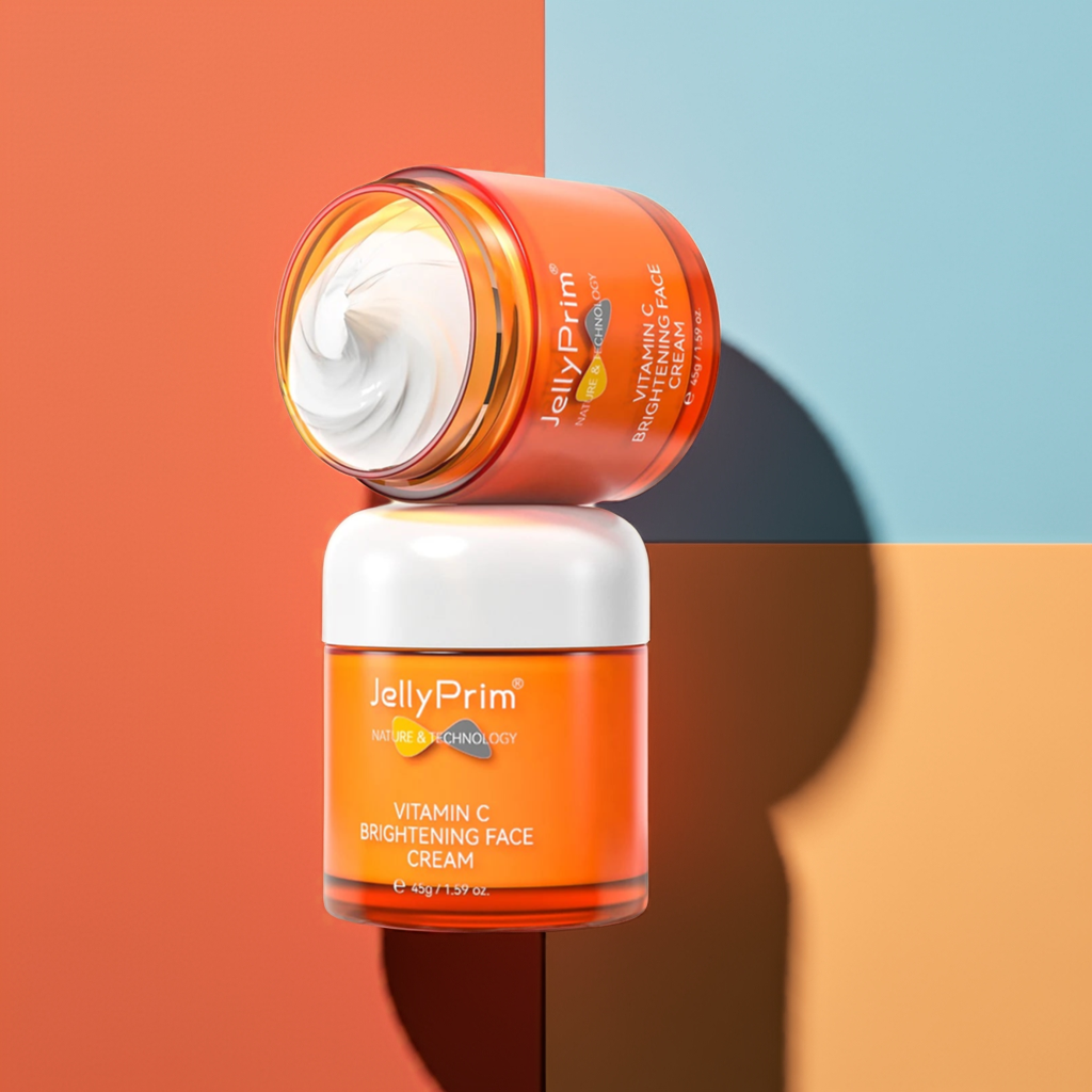 JellyPrim Vitamin C Face Cream for hydration and whitening – 24-hour moisture with anti-aging benefits