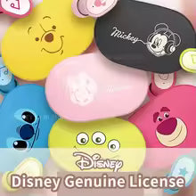 Colorful Disney themed earbuds cases.
