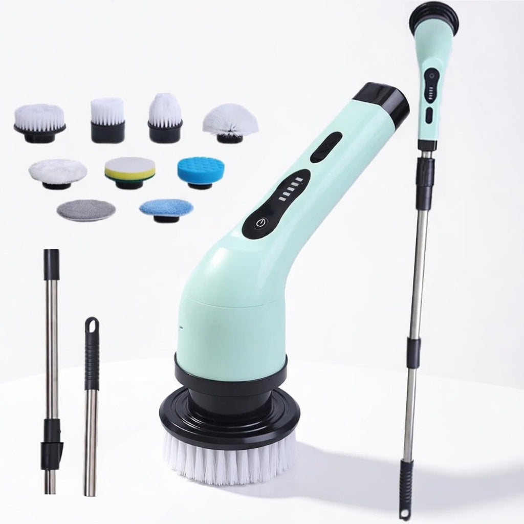 cordless Electric scrub brush with 9 changeable heads 