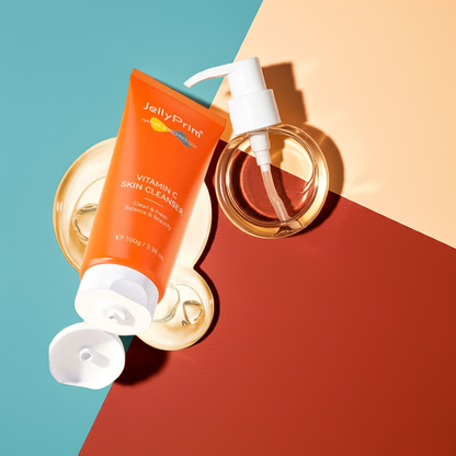 Jellyprim gentle cleanser for everyday skin exfoliation and face wash. Remove dead skin and help you glow with new fresh skin.
