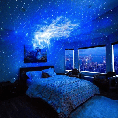 LED  galaxy star projector Lamp showing a stunning starry sky projection