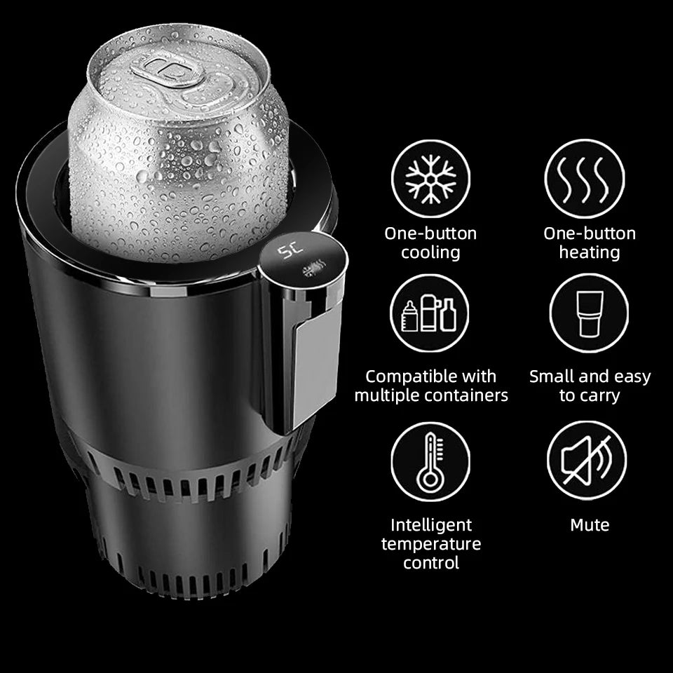 Smart 2-in-1 Car Heating & Cooling Cup with Digital Display and six services to offer.

