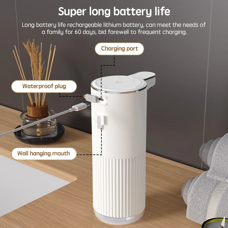 rechargeable automatic-soap-dispenser with long battery life