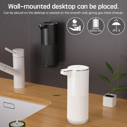 rechargeable automatic-soap-dispenser comes with a feature of wall mounting.