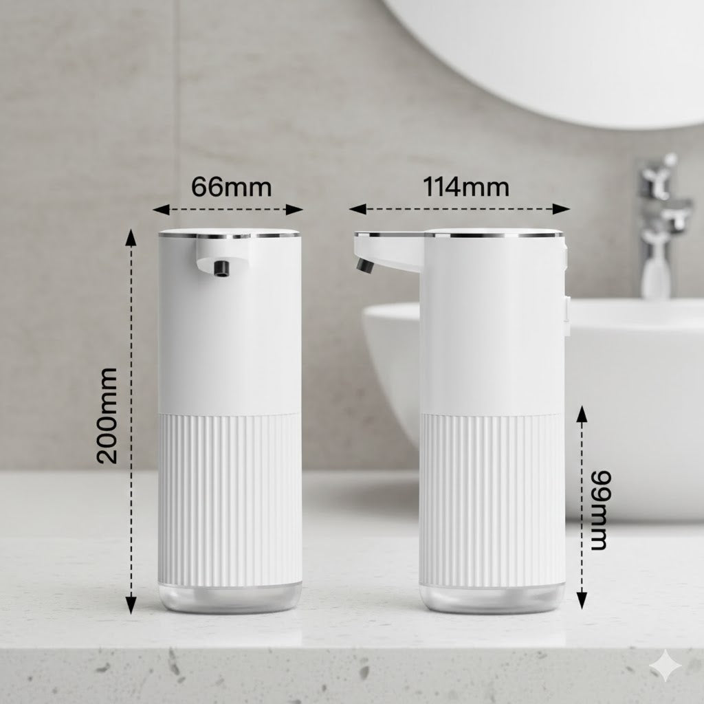 product size and dominions of  rechargeable automatic-soap-dispenser
