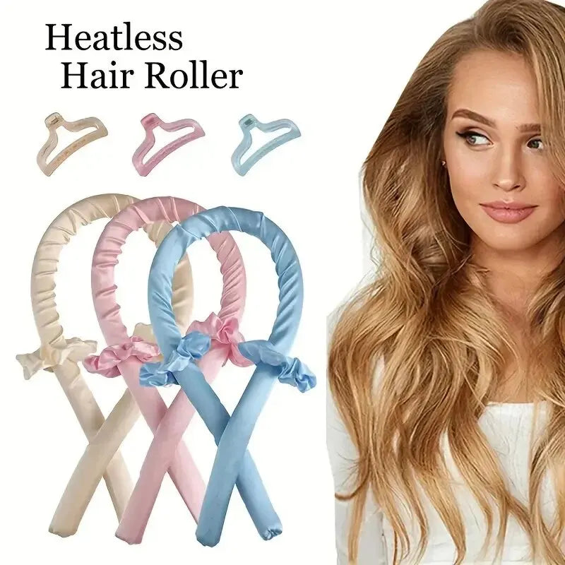  Styling Hair with Heatless Curling Headband for Soft, Defined Curls