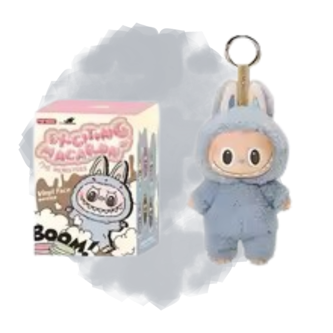 labubu doll sesame keychain with box