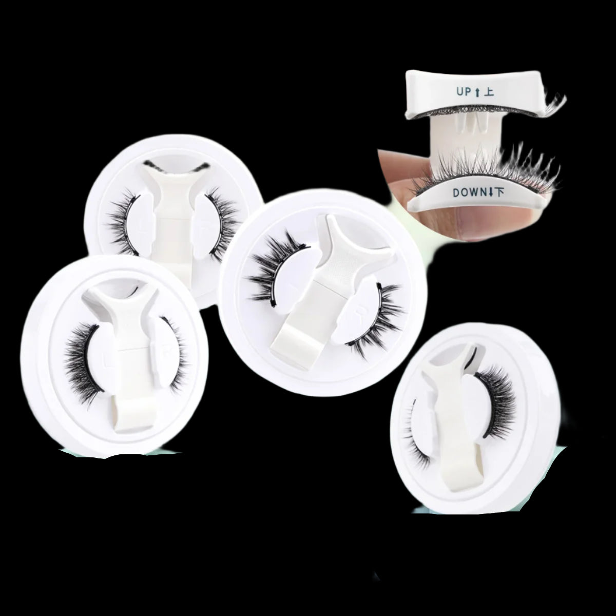 PRAECLARUS Magnetic Eyelash Kit packaging – glue-free, reusable false eyelashes for a natural or glamorous look.