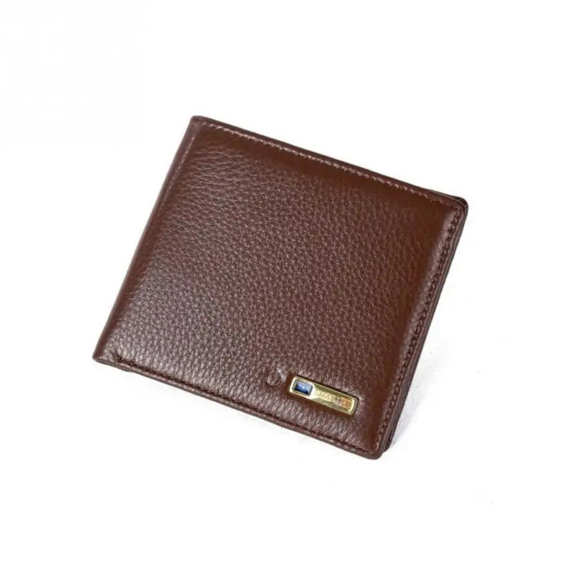 Brown cowhide leather Men’s Smart Wallet showing sleek design