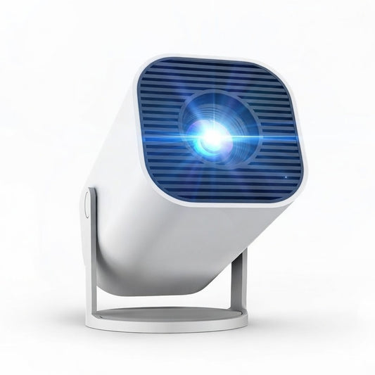 Smart mini projector for home theater and outdoor use, portable projector with 720p HD and 4K support