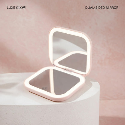 pocket size led mirrors in pink color