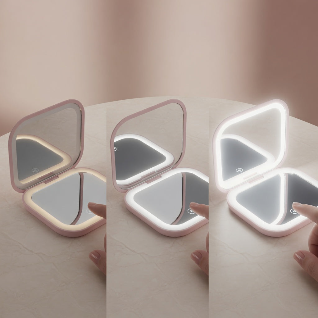 pocket size led mirrors has three levels of brightness