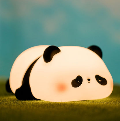 sleepy Panda-shaped night light with setting memory feature.