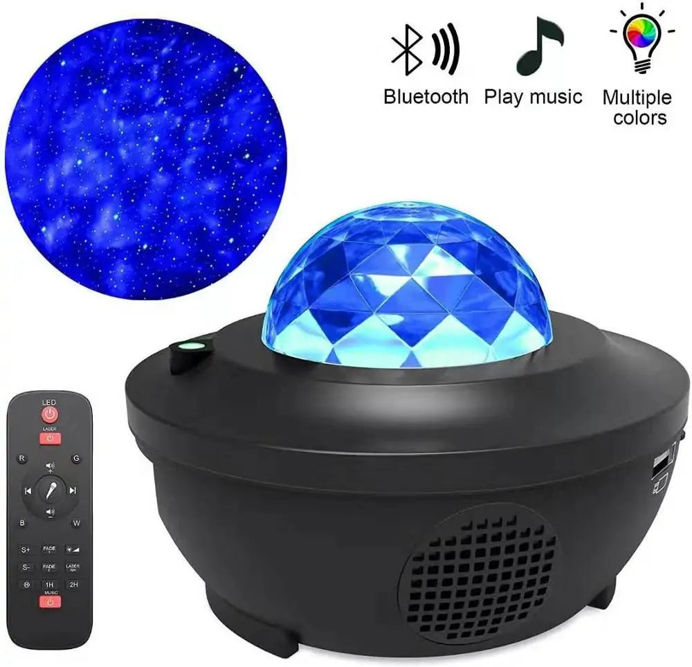 Relaxing starlight experience with the StellarGlow LED Galaxy Star Projector Lamp