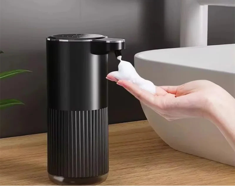 rechargeable automatic-soap-dispenser is touch free and hygienic.